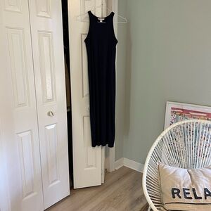 Athleta Navy Blue Ribbed Dress